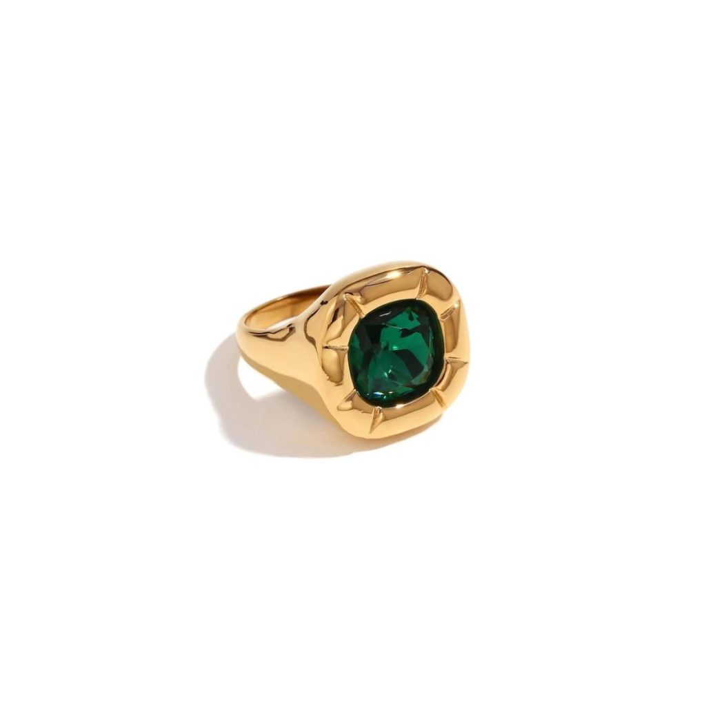 Anel Cocktail Dulcis Banhado em Ouro 18K