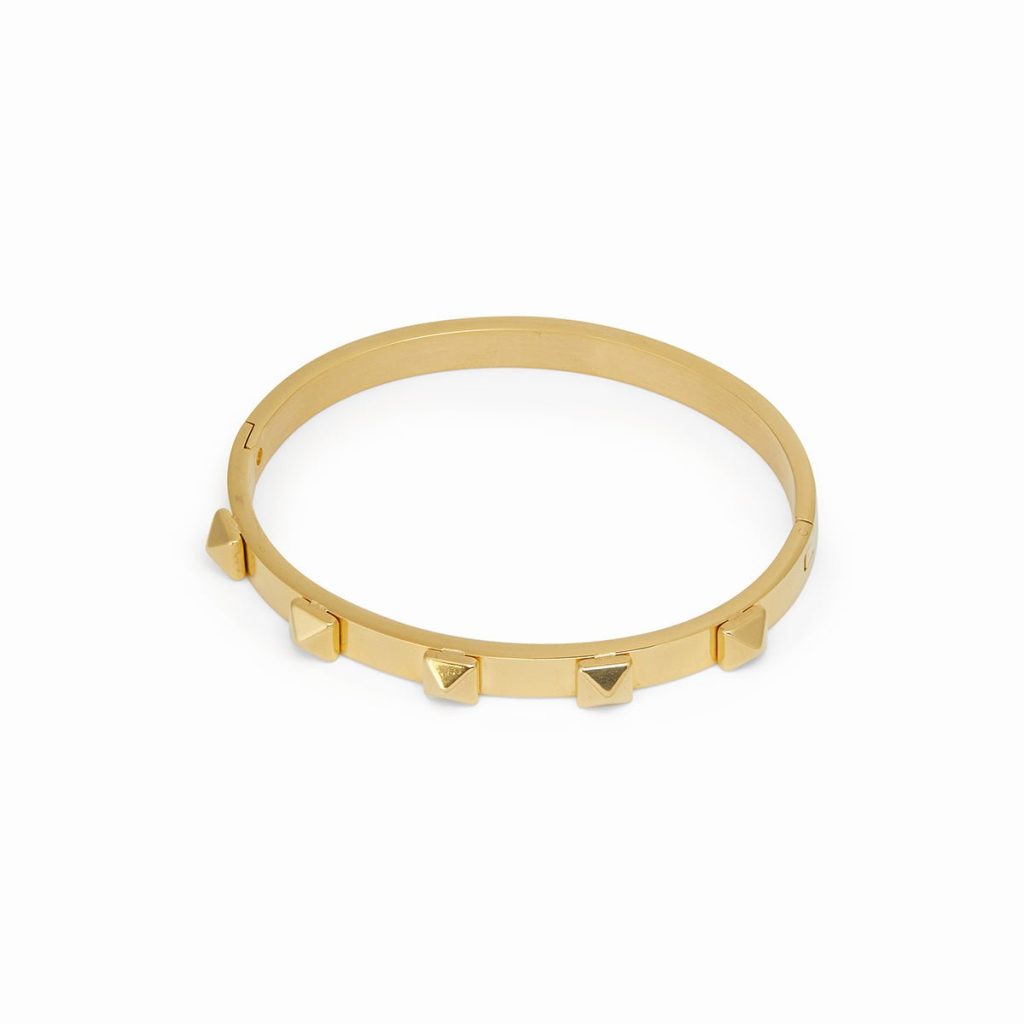 Bracelete Tachas Banhado em Ouro 18K
