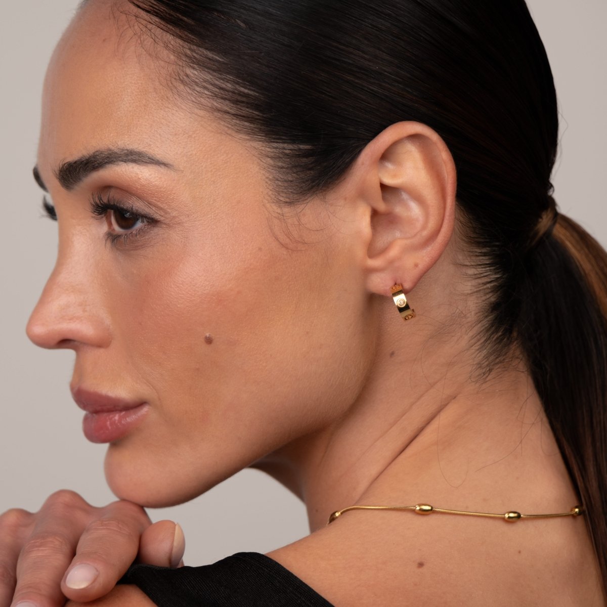 Brinco Twist Banhado em Ouro 18k