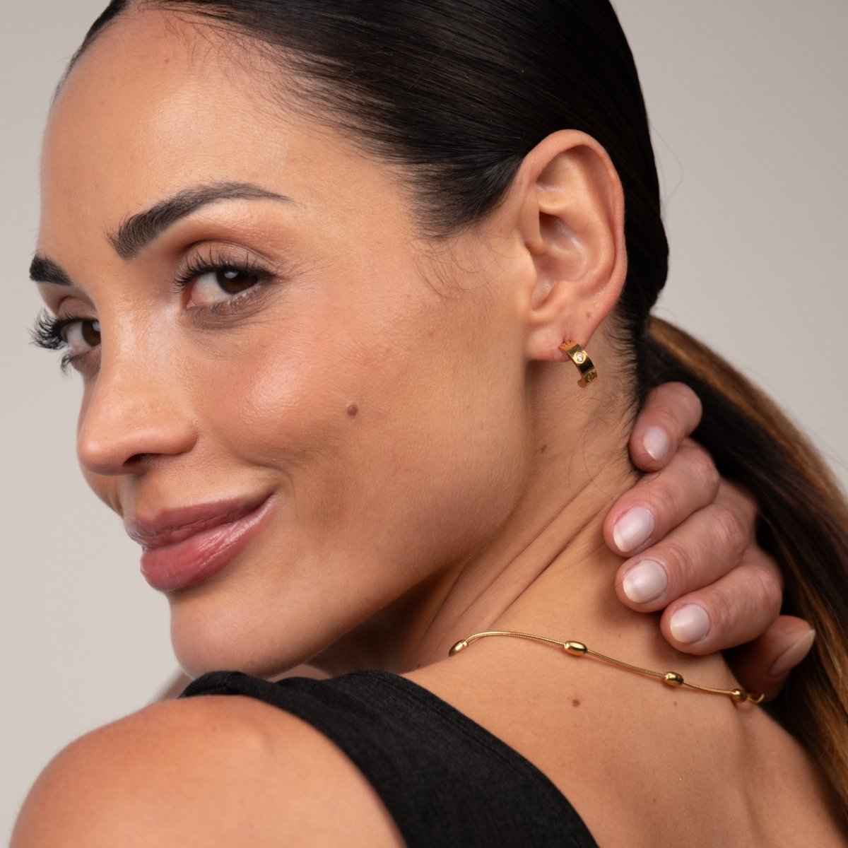 Brinco Twist Banhado em Ouro 18k