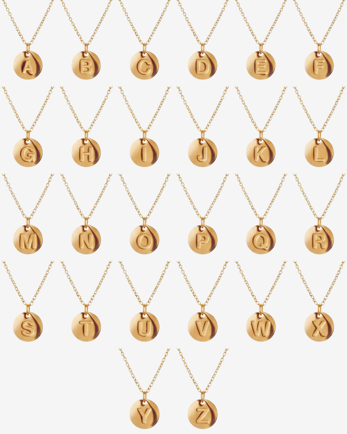 Colar Letra Inicial Minimalista Banhado em Ouro 18k