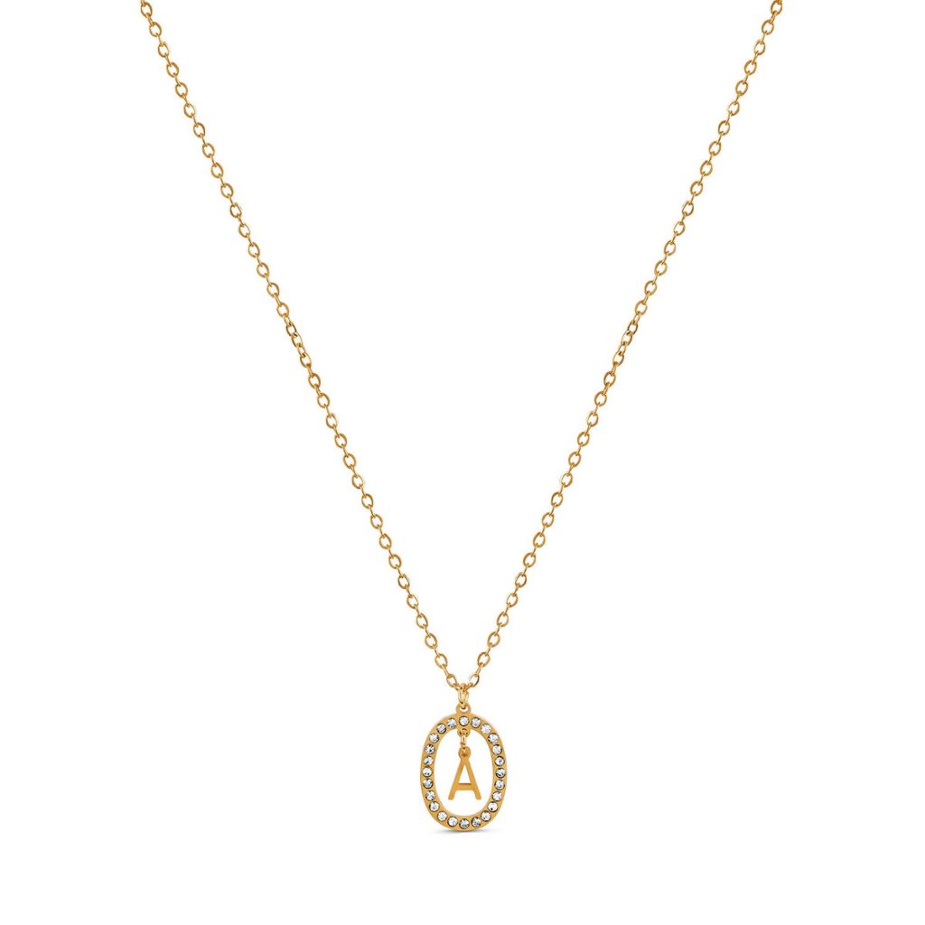 Colar Letra Inicial Prism Banhado em Ouro 18K