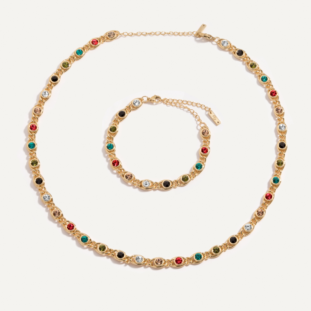 Conjunto Chloé Banhado em Ouro 18k