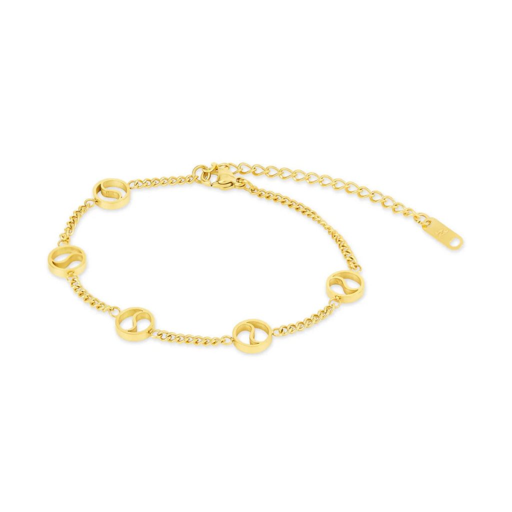 Pulseira Pingente Sierra Banhada em Ouro 18K